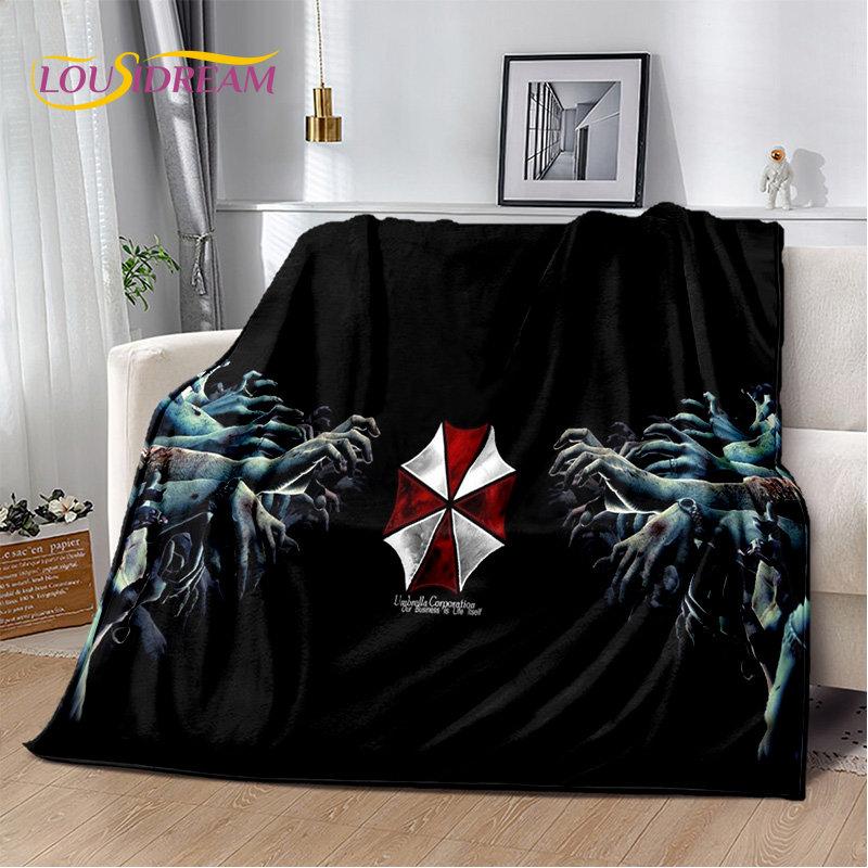 Мягкое плюшевое одеяло R-Resident Evil Game Gamer, фланелевое одеяло, покрывало для гостиной, спальни, кровати, дивана, пикника, офиса