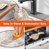 2Pcs Non-Stick Baking Mat Set Oval and Round Dough Transfer Mat Bread Sling  Kitchen Baking Tools