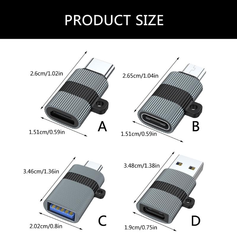Compactly USB C to USB A Adapter Type C to USB Converter for Easy Connection Data Transfer and Charging Metal Shell