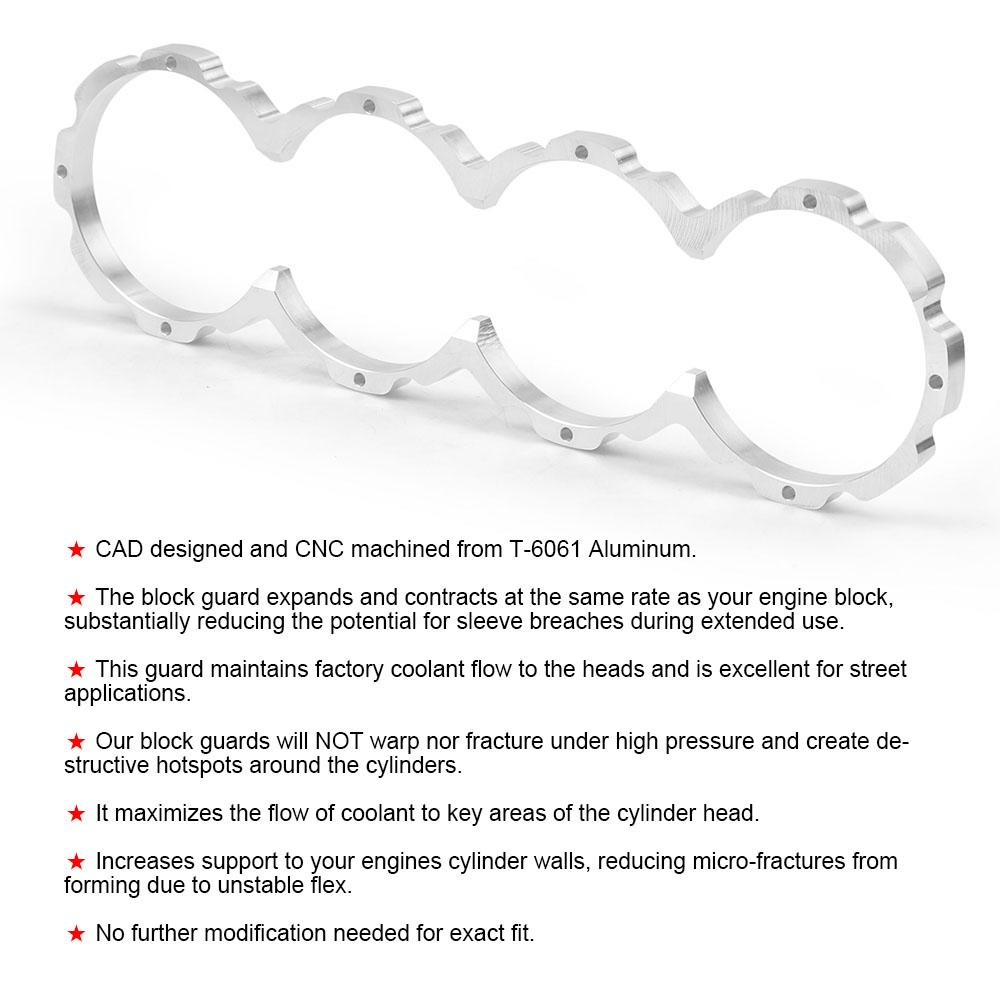 Aluminum Engine Block Guard for Honda Acura Civic B18A B16A B18C B16 B18B B18 Series 1990-2001