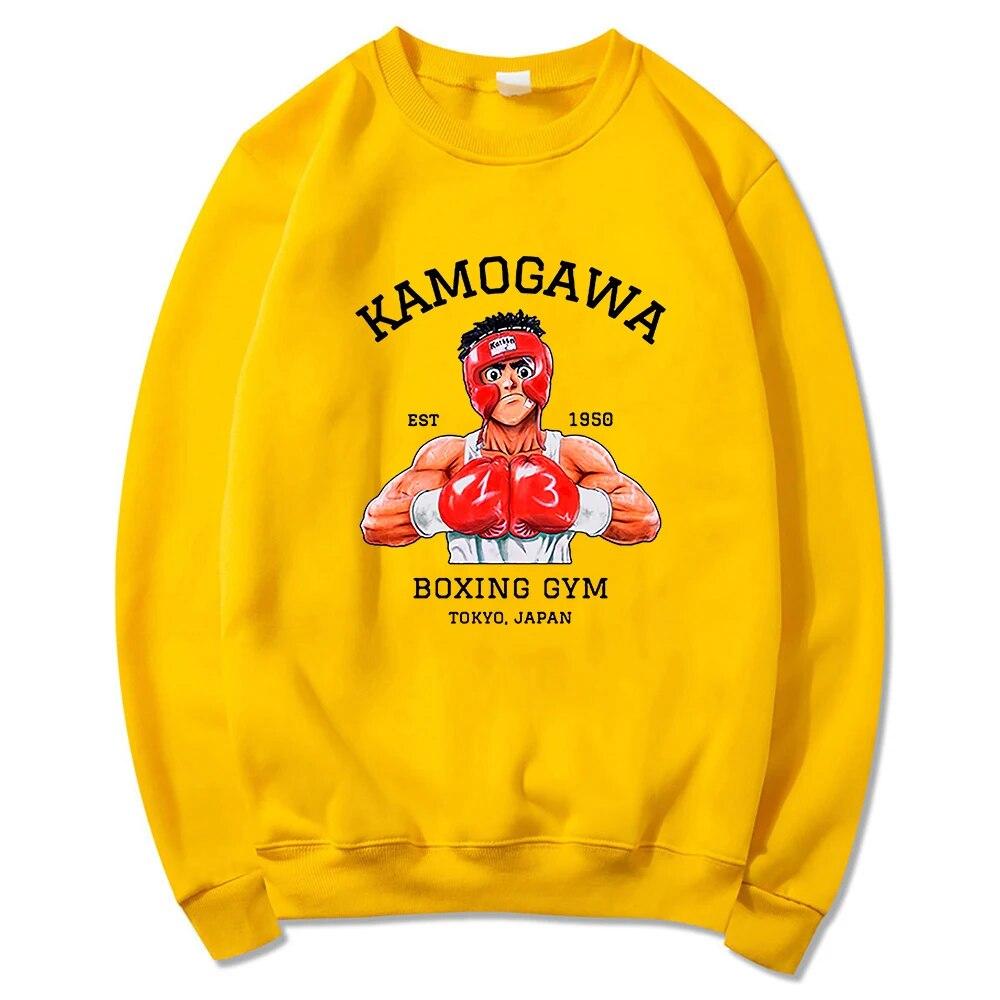 Anime Hajime No Ippo Kamogawa Boxing Gym Hoodies Winter Unisex Crew Neck Hoodie Spring/Autumn Classic Sweatshirt Harajuku Sudaderas
