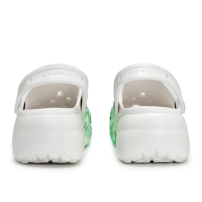 Crocs Классические клоги 811 Сделано в Гармонии Live Специальная обувная коробка Брызги чернил Комфортные туфли с отверстиями Женские Бело-зеленые