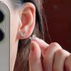 Серьги-гвоздики 'Бабочка' из стерлингового серебра S925 с цирконием - Элегантный корейский дизайн в стиле легкой роскоши