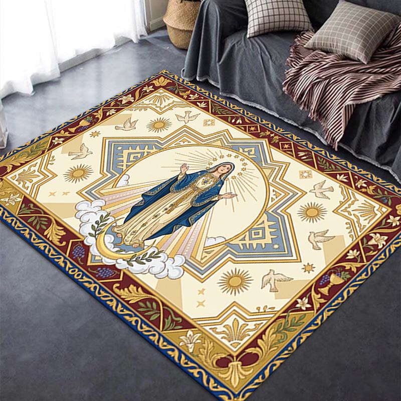 2025 New The Holy Mother Carpet Rug for Living Room Bedroom Home Sofa Decoration,Kids play Non-slip Floor Mat09