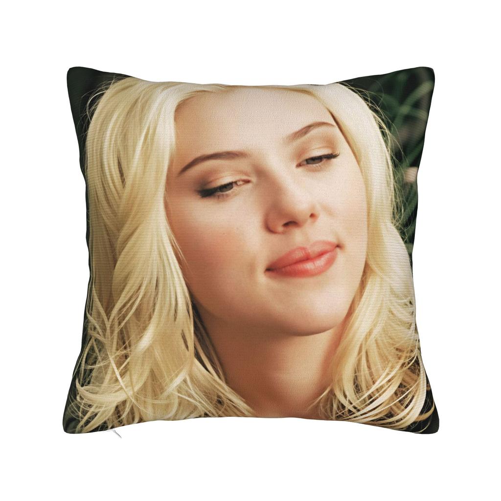 Scarletts Johanssons Pillow Case American Actor Comfy Pillow Cover For Living Room Chair Vintage Pillowcases