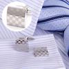 1 Pair Fashion Cuff Links Men Design White Color Laser Pattern for Men
