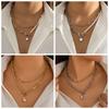 Retro Long Ball Chain Alloy Necklace Fashion Stacked Necklace Decoration  Women