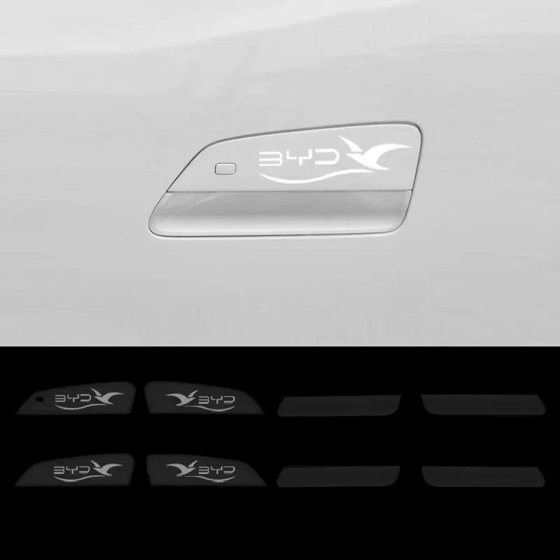 Наклейка на углубление дверной ручки автомобиля для BYD Seagull, прозрачная наклейка для защиты ручки двери, пленка для поверхности краски, антицарапины, автоаксессуары