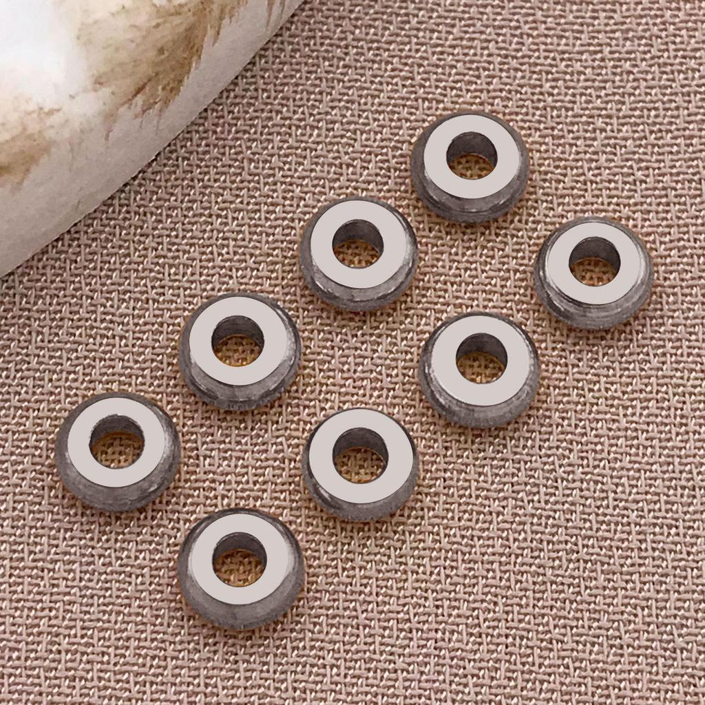 Stainless Steel Flat Spacer Beads - DIY Jewelry for Necklaces & Bracelets