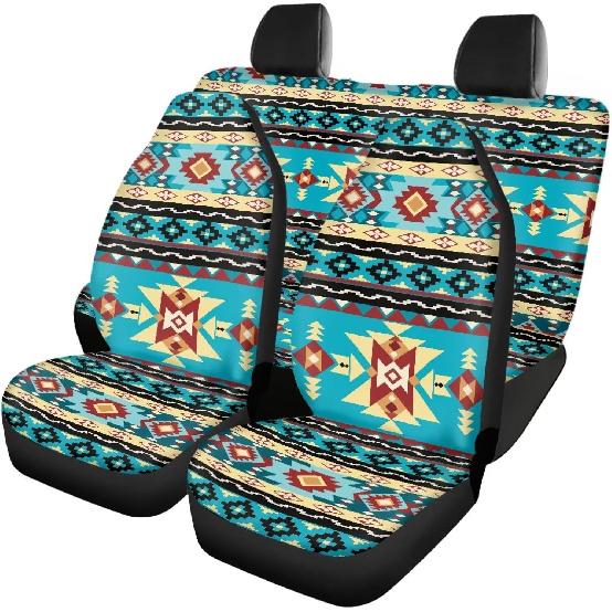 Чехлы на автомобильные сиденья с принтом коричневой коровы, 4 шт., Чехлы на передние и заднее сиденья автомобиля, Универсальные эластичные подушки на сиденья автомобиля, Защита салона автомобиля