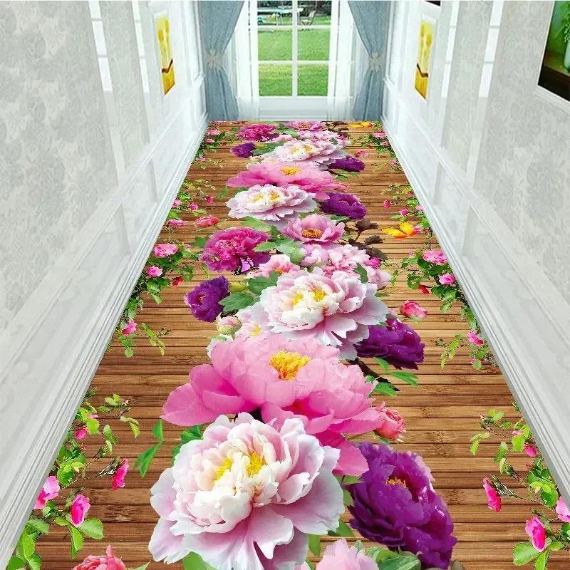 3D Runners Corridor Carpets for Hallway Living Room Decoration Home Hotel Lobby Long Carpet Entrance Door Mat Stairs Area Rug