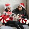 Plush Christmas Cartoon Pillow Soft Red Decoration Pillow New Winter Pillow  Christmas