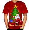 Summer Fashion Trend Santa Claus 3D Printing Fun Printed T-shirt Christmas Eve Casual Comfortable Short Sleeved Top