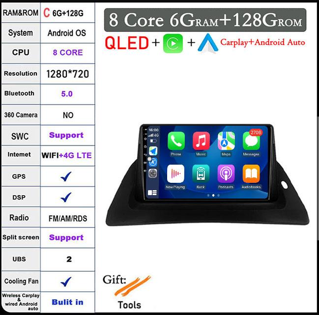 Для Renault Kangoo 2009 2012 2015 2016 2017 2018 Автомобильный Радио Мультимедиа Видео Плеер Навигация Android Auto