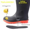 Men's Waterproof Steel Toe Anti-Slip Rain Boots for Construction and Mining