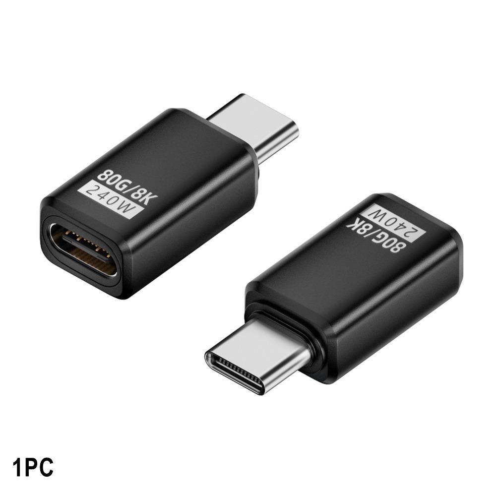 240 Вт Type-C Конвертер 80 Гбит/с 8K 60 Гц USB4 Адаптер Передача Данных Штекер на Розетку USB-C Удлинительный Разъем Мобильный Телефон