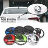 2025 Hot 8/9/10cm 3D Car Emblem Badge Hood Front Rear Trunk Logo For Skoda S Fabia 1 2 Octavia a7 RS Superb Rapid Yeti Karoq Vis
