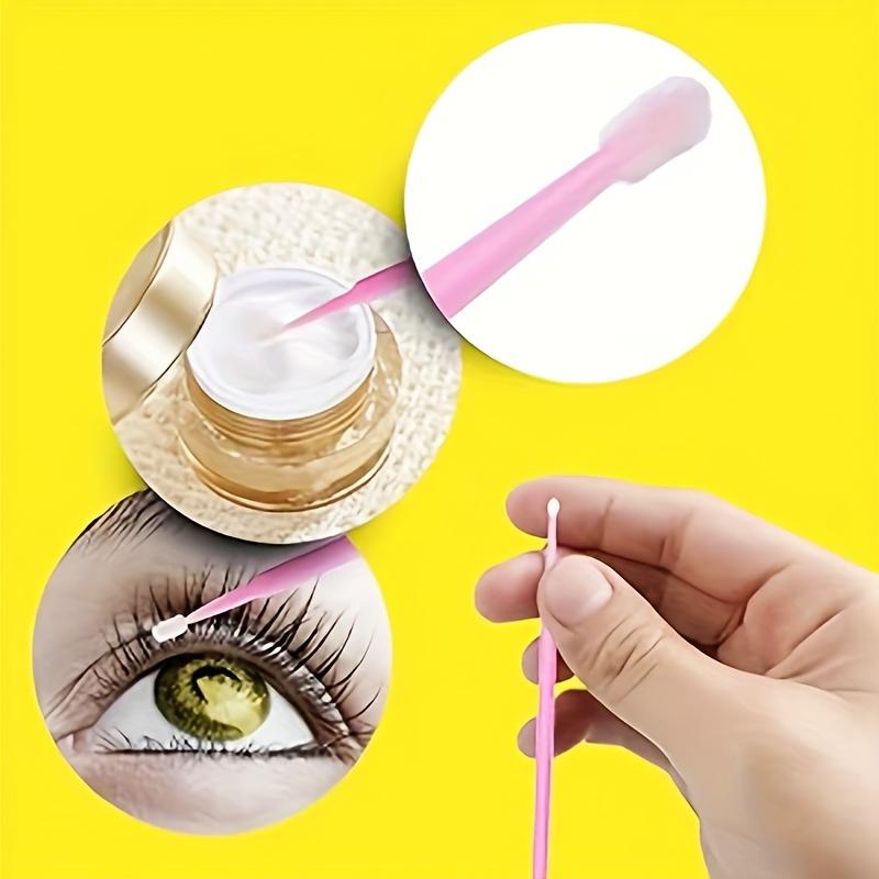 50 шт. Розовые микроаппликаторы Одноразовые инструменты для точного наращивания ресниц, нанесения туши, очистки макияжа Идеально для использования в салоне красоты