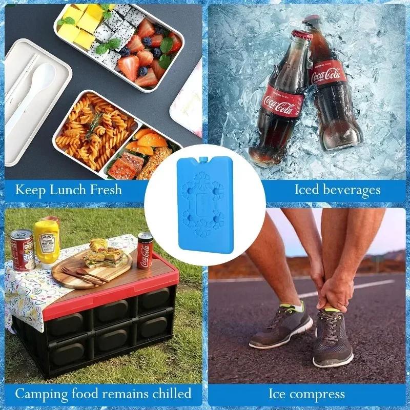1/3/5PC Reusable Ice Packs Portable Ice Pack Freezer Ice Pack Long-lasting Cooling Water Fill Box For Drink Food Refrigeration