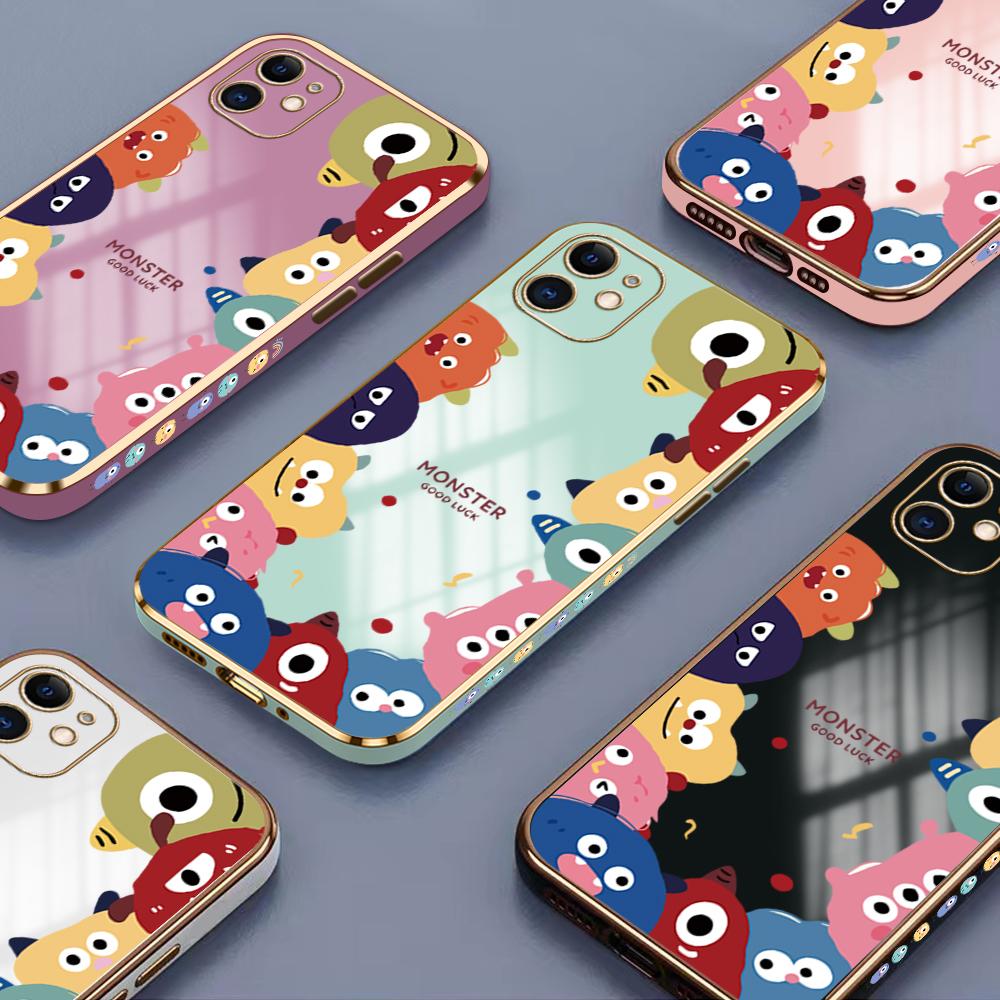 Симпатичный чехол для телефона с покрытием «Маленькие монстры» для iPhone 11 13 15 Samsung Galaxy A52 Xiaomi Redmi 12C Note 10 Pro Oneplus Мягкие чехлы для смартфонов