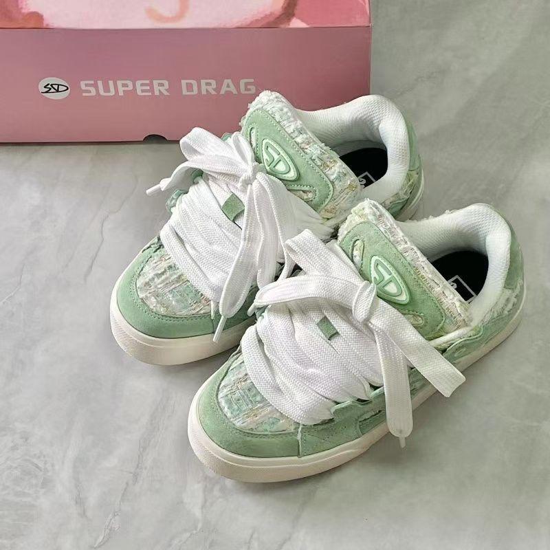 2024 осень и зима оригинальная повседневная обувь мужская и женская обувь Guochao новая обувь Xiaoxiangfeng из искусственного меха в стиле ретро