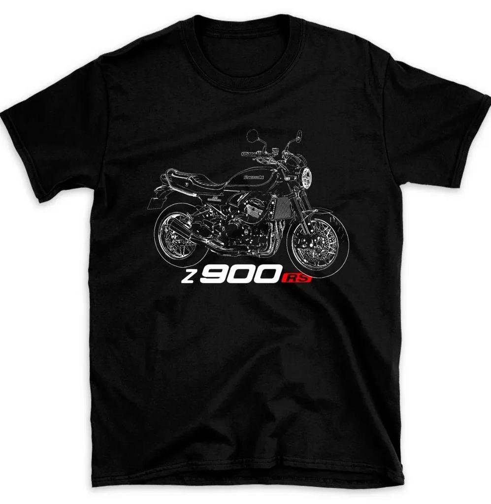 Мужская классическая футболка с японским мотоциклом Z900 RS, 100% хлопок, с круглым вырезом, мотоциклетная футболка, летняя, с коротким рукавом, повседневная футболка