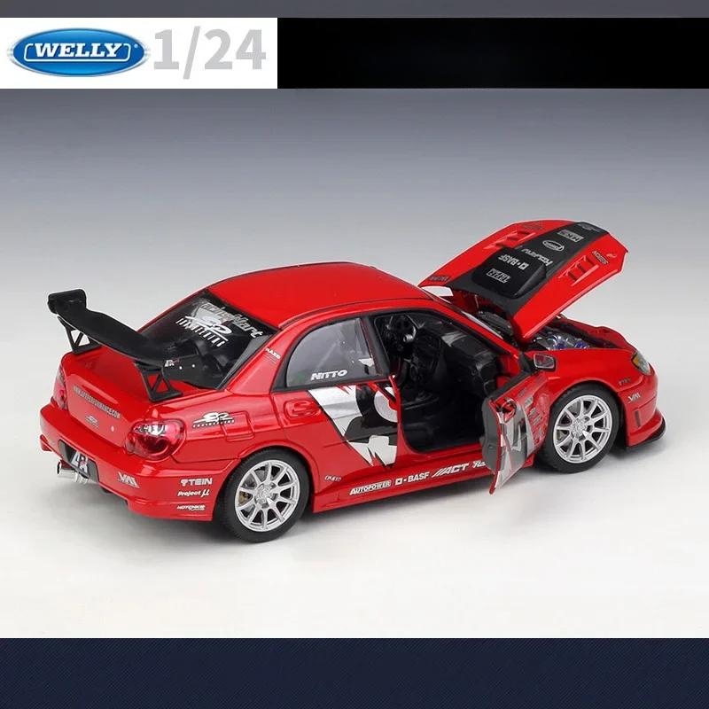 Welly 1/24 Subaru Impreza APR Alloy Track Racing Car Model Литая Металлическая Спортивная Машина Модель Игрушка Подарок для Детей