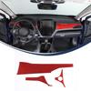 Red Carbon Fiber Dashboard Panel Trim Cover Sticker For Subaru Crosstrek 2024