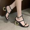 Fashion Women High Heel Sandals 2025 New Summer Peep Toe Sandals High Quality Shoes for Women Elegant Luxury High Heels Sandals Zapatos