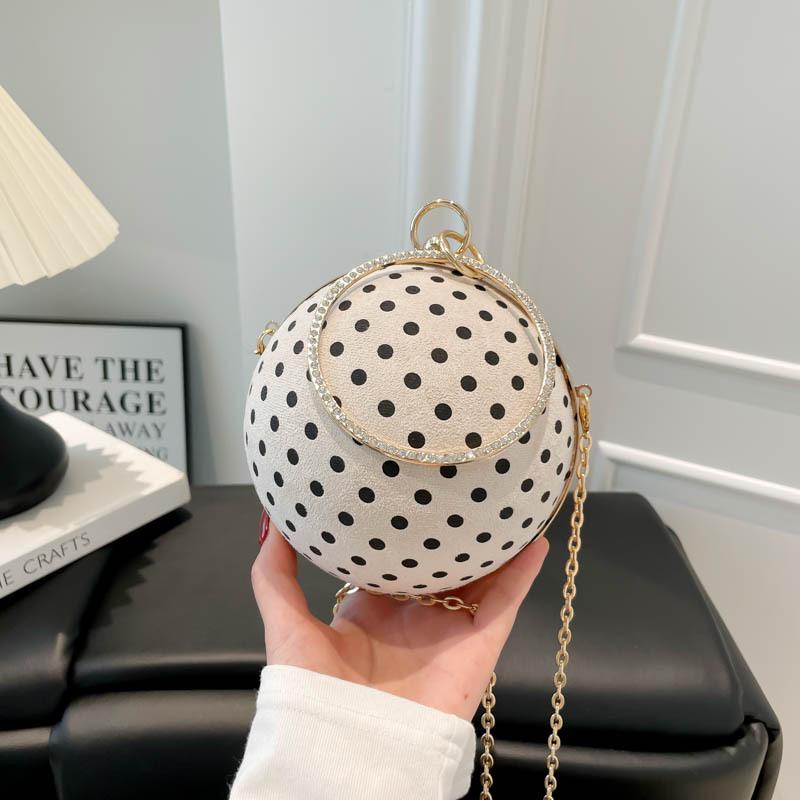 Модная ручная маленькая сумка кроссбоди круглой формы, легкая роскошная сумка-кроссбоди на цепочке на одно плечо