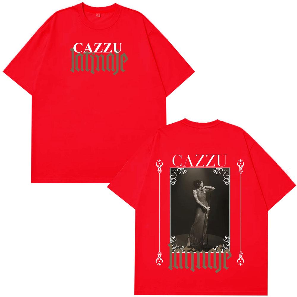 Singer Cazzu Latinaje Music Album Retro Print T Shirt Unisex Women Fashion Tshirt Shortsleeved Cotton Harajuku Casual Tshirts
