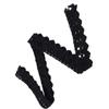Lace Ribbon DIY Cotton Net 1.5cm Width 20 Yards Elegant Black Fabric Lace Trim for Curtain Clothes
