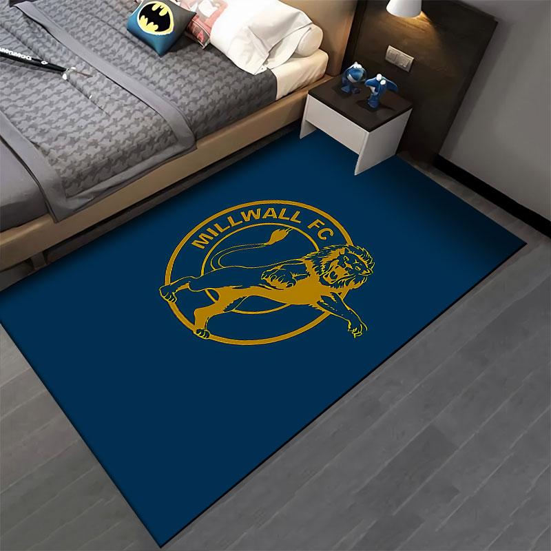 Millwall FC Lion Emblem Carpet suitable as a non-slip mat for the living room or bedroom sofa