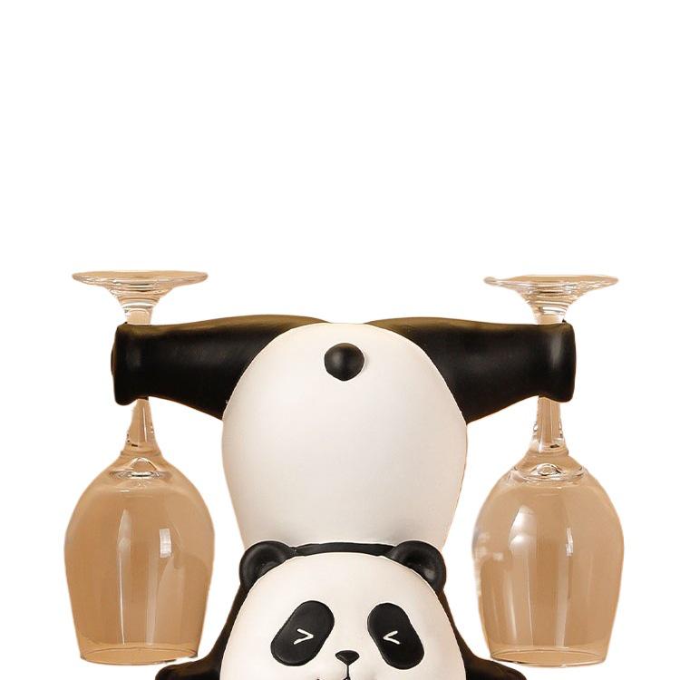 Panda Wine Rack: Luxury Sideboard & Bookcase with Cup Holder – Perfect Housewarming Gift