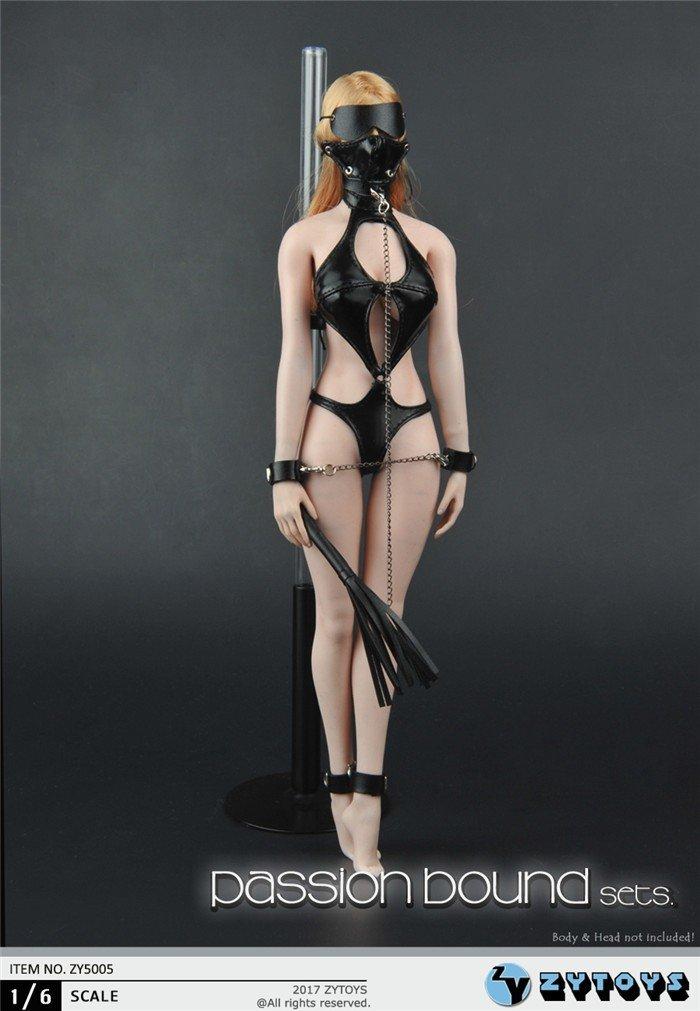 [TOYBARJAPAN] Масштаб 1/6 Экшн-фигурка ZYTOYS ZY5005 Суперсексуальный SM кожаный комплект нижнего белья для красивых женщин (Тело и голова в комплект не входят.)