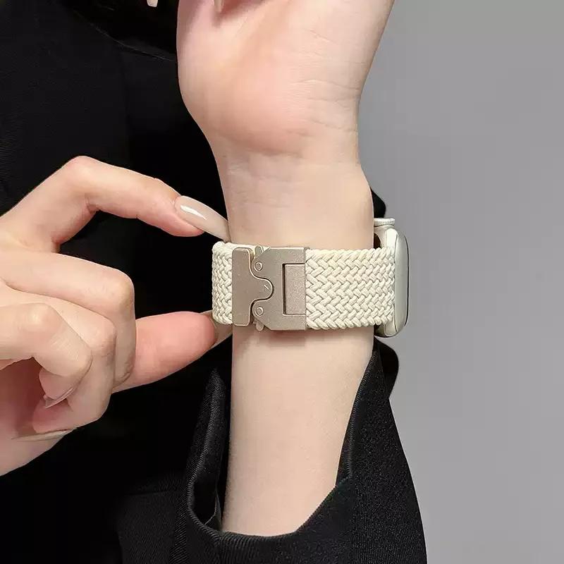 Плетеный ремешок Solo Loop для Apple Watch Ultra 2 49 мм 44 мм 45 мм 46 мм 40 мм 41 мм 42 мм браслет iWatch Series 10 9 SE 8 7 6 5 4