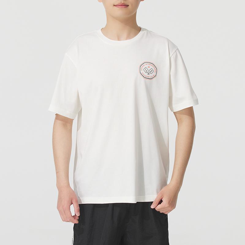 adidas SS25 Повседневная футболка с круглым вырезом, модная, с коротким рукавом, мужская, топы, белая, JN2512