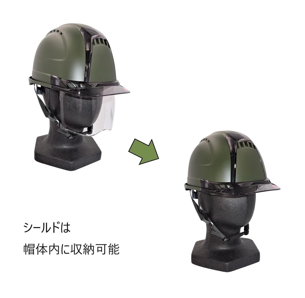 TOYO SAFETY Шлем TOYO со щитком Venty Plus Khaki Green Номер продукта Toyo Safety x GranGear Collaboration: 391F-SC