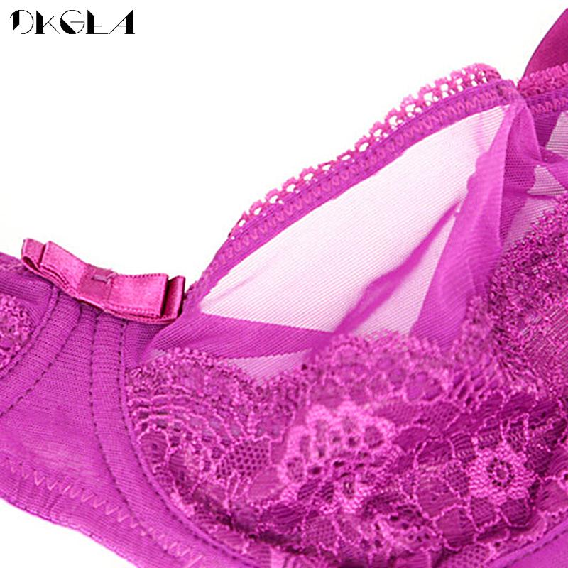 DKGEA Women Sexy Bra and Panties Set Lace Brassiere Transparent Underwear