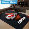Custom Name Kansas City Chiefs Logo Rug Game Carpet, Floor Mat for Bedroom Living Room Entryway Rug, Home Decor Idea Gift for Christmas birthday