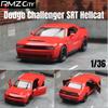Dodge Challenger SRT Demon Supercar 5 Inch Metal Car Simulation Diecast & Toy Vehicle RMZ City 1:36 Alloy Model Gifts For Children