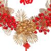 Spring Festival Decor Red Berries Flower Wreath Chinese New Year Decorations 40cm