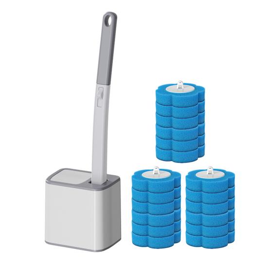 Одноразовая туалетная щетка с удлиненной ручкой, мощная чистящая палочка, трехслойная структура, очиститель для ванной комнаты, ванны, туалета