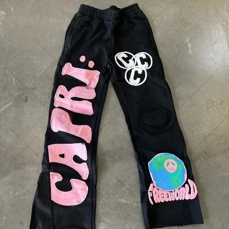 Брюки Хай-стрит Гочао Хай-стрит инс Бренд Прилив Мужские Свободные Повседневные Прямые Американские Брюки с Принтом