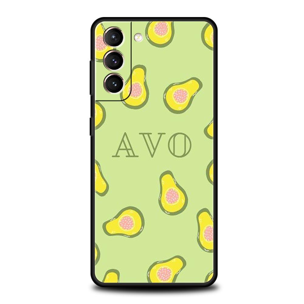 Cute Avocado Phone Case Cover for Samsung Galaxy S26 S25 S24 S23 S22 S20 S21 FE Ultra S25 Edge Plus 5G Soft TPU Shell Fundas Bag
