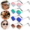 Trendy Small UV Protection Film Metal Men's Shades Sun Glasses Women's Sunglasses Diamond Shape