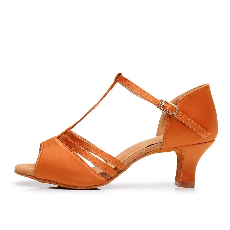 Бальные танцы Женская обувь для латиноамериканских танцев Танго Мягкая подошва Джазовая обувь Обувь для сальсы для девочек Каблуки 5/7 см Тренировочные сандалии
