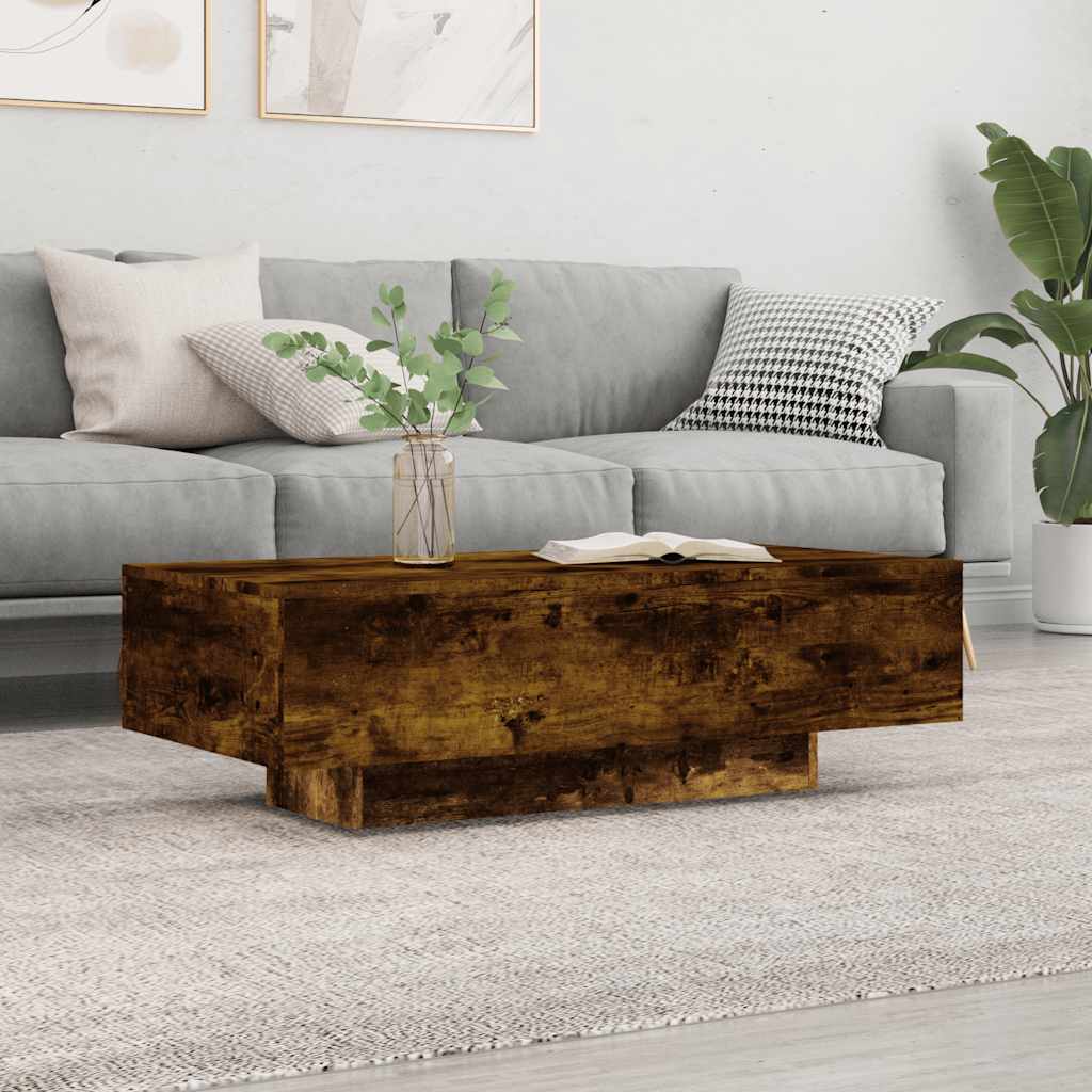 Coffee Table Smoked Oak 100 x 49.5 x 31 cm Engineered Wood
