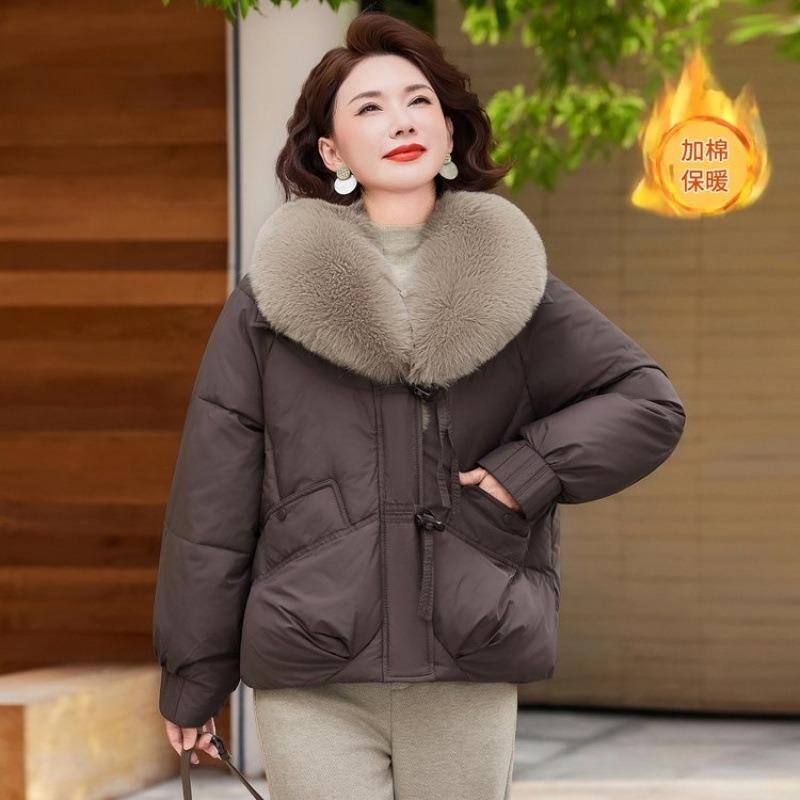 Зимняя куртка короткая пуховая хлопковая одежда универсальная новая для женщин среднего возраста зимняя мода теплая хлопковая одежда