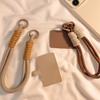 Ins Style Braid Mobile Phone Lanyard  Solid Color Anti-Loss Short Wrist Band Pendant Hanging Strap Rope W/Spacer